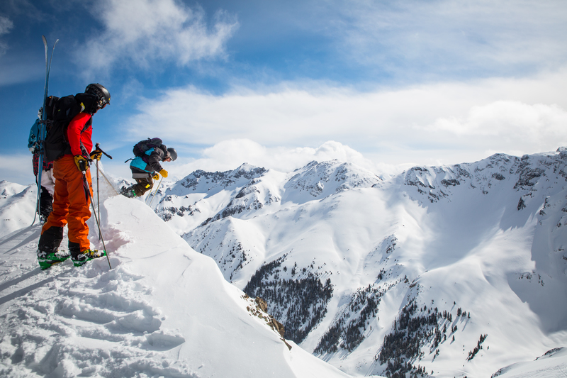 Skiers on a mountain